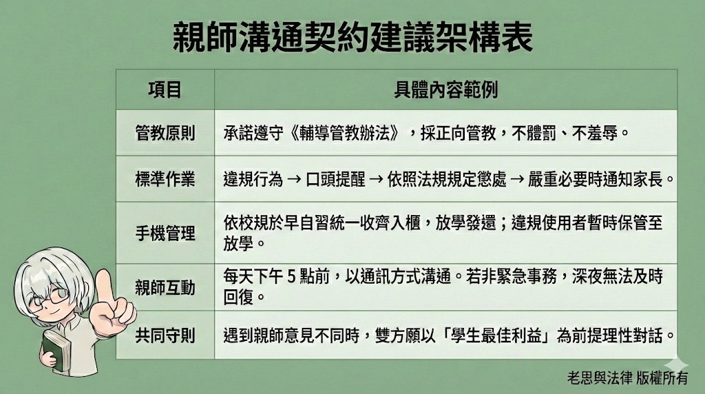 親師溝通契約建議架構