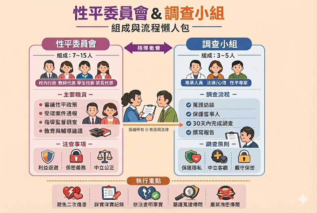 性平委員會調查小組組成圖