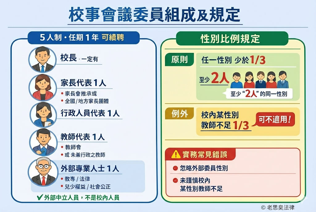 校事會議委員組成及規定