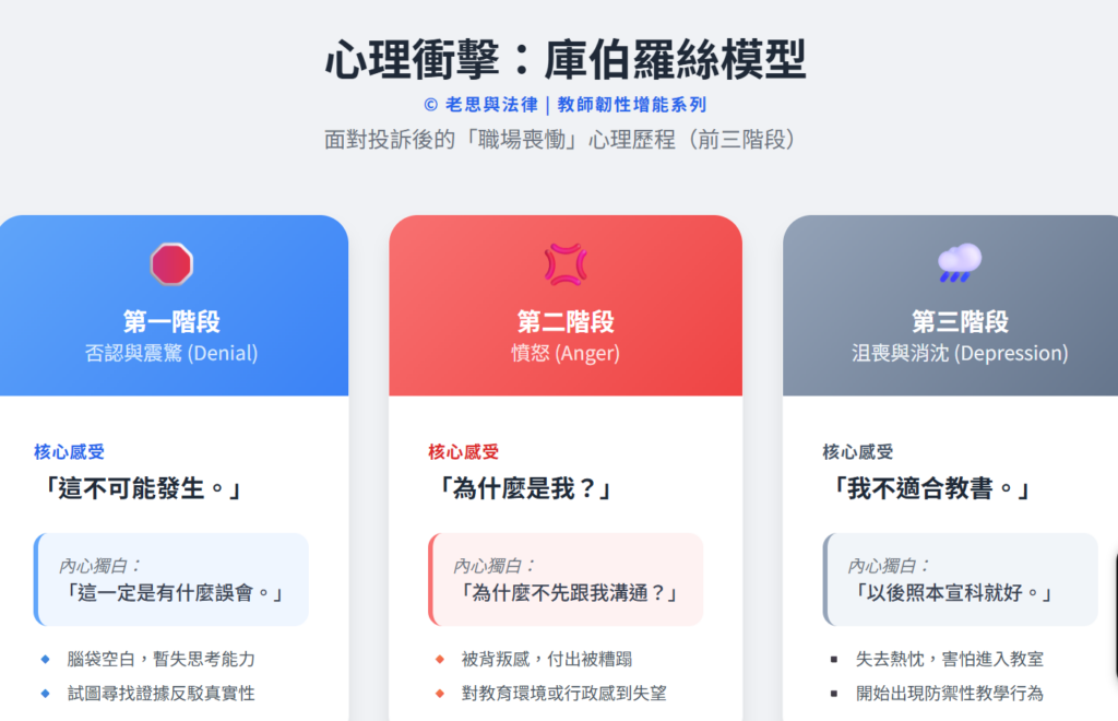 老師被投訴後心理階段
